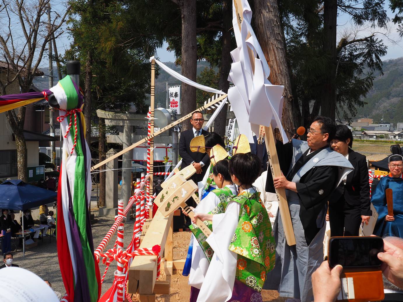 上棟祭の槌打ち